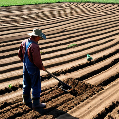 Home 4 **
A farmer carefully collecting soil samples in a W-shaped pattern across a field. The farmer is using a soil sampler to gather soil from different depths. The scene should emphasize the importance of detailed and representative soil sampling.
**